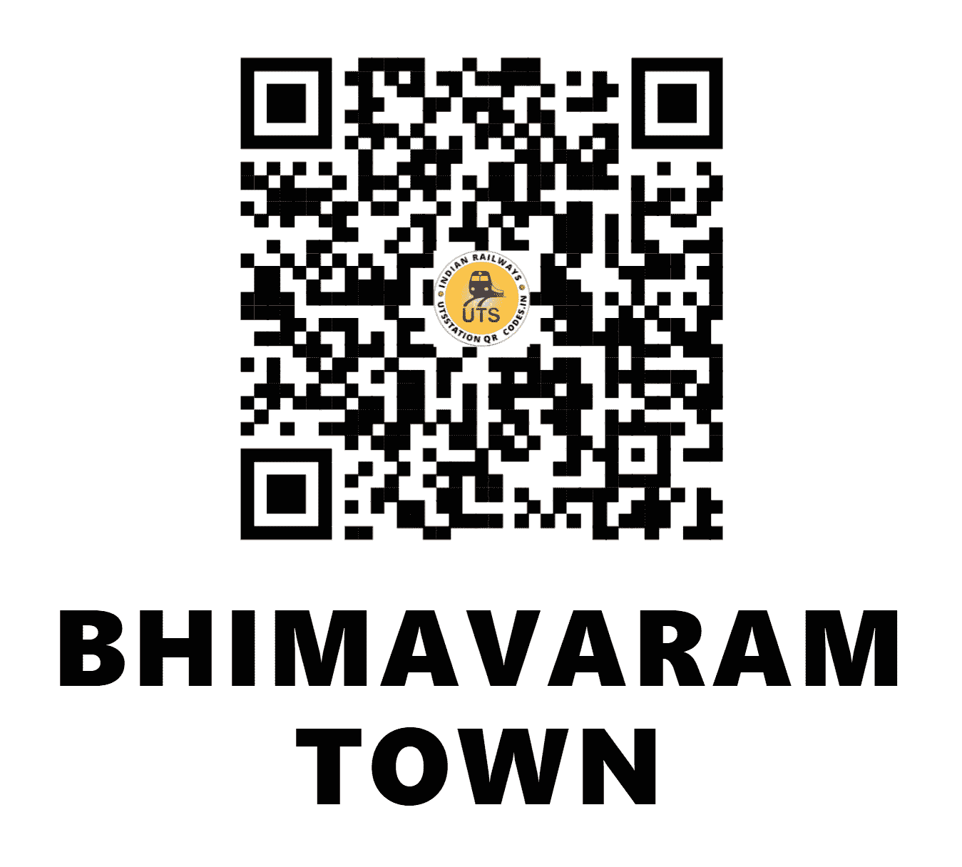 UTS QR Code for BHIMAVARAM TOWN - BVRT - SC (ANDHRA PRADESH)